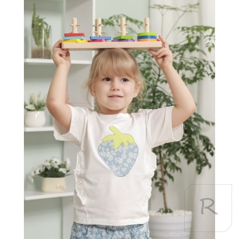 Drewniane klocki Viga Toys z sorterem kształtów Montessori