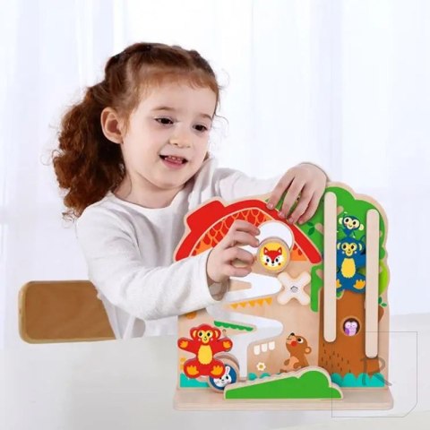 TOOKY TOY Drewniana Tablica Manipulacyjna Montessori Labirynt