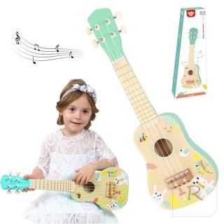 TOOKY TOY Drewniane Ukulele Gitara dla Dzieci 3+