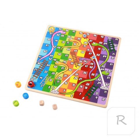 TOOKY TOY Gry Planszowe Logiczne 2w1 Ludo Chińczyk + Uwolnij Zwierzątka