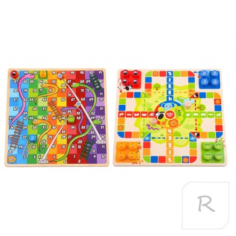 TOOKY TOY Gry Planszowe Logiczne 2w1 Ludo Chińczyk + Uwolnij Zwierzątka