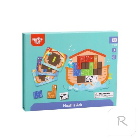 TOOKY TOY Układanka Magnetyczna Montessori Logiczna Puzzle Tetris Arka Noego 26 el.