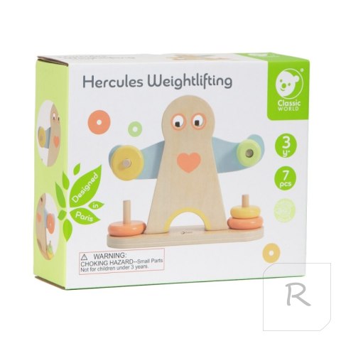 CLASSIC WORLD Edukacyjna Waga Równoważnia Hercules dla Dzieci MONTESSORI 7 el.