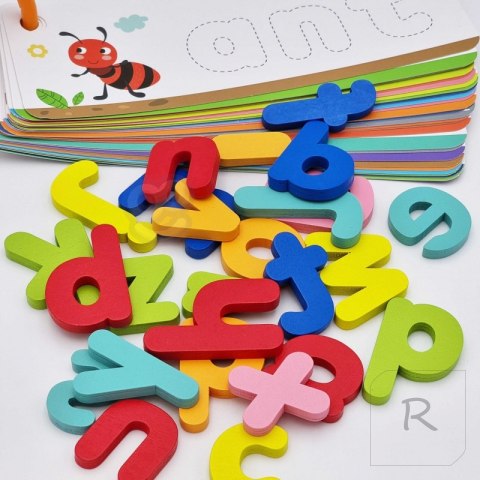 TOOKY TOY Puzzle Alfabet Montessori Nauka Literek Słów Zwierzątka 57 el.