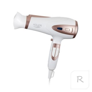 Adler Hair Dryer AD 2248 2400 W, Number of temperature settings 3, Ionic function, Diffuser nozzle, White