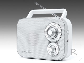 Muse Portable Radio M-051RW White, AUX in