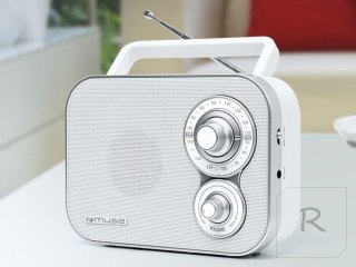 Muse Portable Radio M-051RW White, AUX in