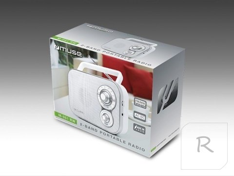 Muse Portable Radio M-051RW White, AUX in