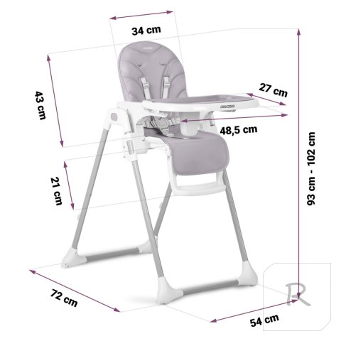 Krzesełko do karmienia Ricokids Tulo wrzosowe