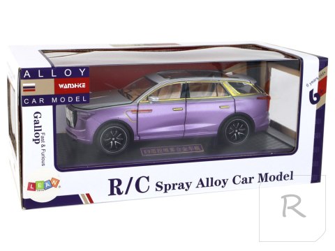 Auto RC 1:24 Samochód Pojazd E-9 Aluminiowy Zdalnie Sterowany Fioletowe