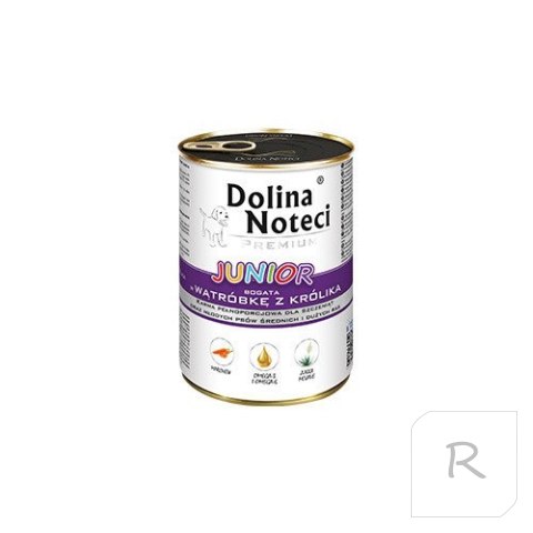 Dolina Noteci Junior bogata w wątróbkę z królika 24 x 400 g