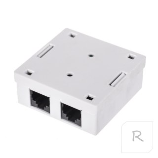 Netrack gniazdo kompletne natynkowe 2 x RJ45 8p8c FTP kat. 6 LSA