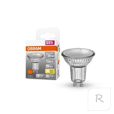 Osram PARATHOM Reflektor LED 35 non-dim 36° 2,6W/827 Żarówka GU10 Osram Parathom Reflektor LED GU10 2,6 W Ciepła Biel