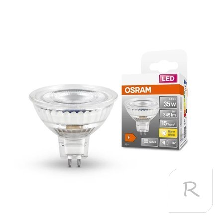 Osram Parathom Reflektor LED 12V MR16 35 non-dim 36° 3,8W/827 Żarówka GU5.3 Osram Parathom Reflektor LED GU5.3 3,8 W Ciepła Biel