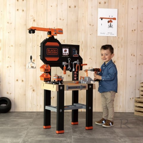 SMOBY Black&Decker Warsztat z dźwigiem + 94 Akcesoria