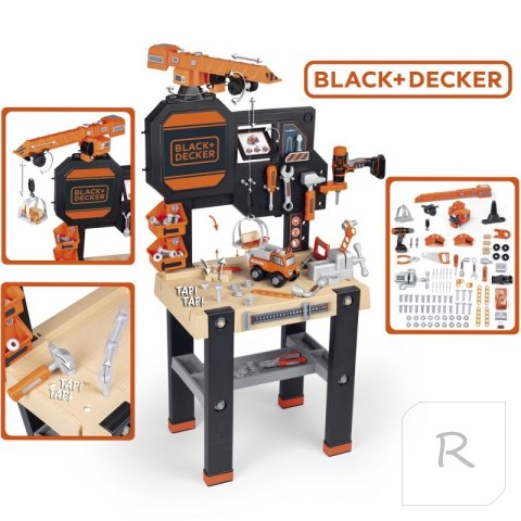 SMOBY Black&Decker Warsztat z dźwigiem + 94 Akcesoria