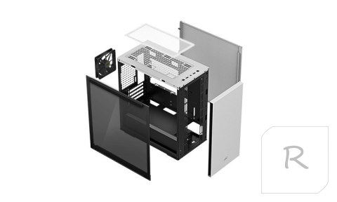 Deepcool MACUBE 110 WH White, ATX, 4, USB3.0x2; Audiox1, ABS+SPCC+Tempered Glass, 1×120mm DC fan