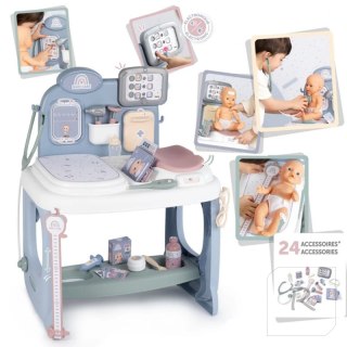 Smoby Baby Care Centrum Medyczne Opieki dla Lalek z Elektronicznym Tabletem + 24 akc.