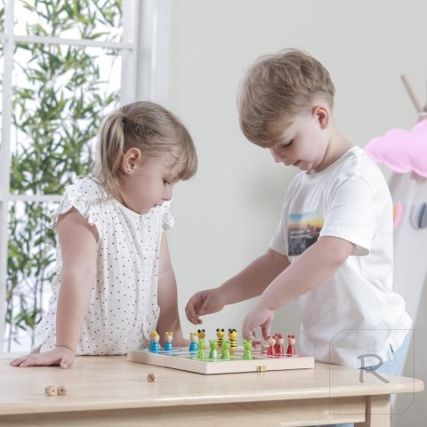 Drewniana gra Ludo Chińczyk Viga Toys