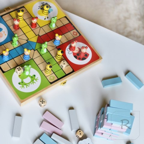 Drewniana gra Ludo Chińczyk Viga Toys