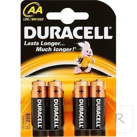 Duracell AA/LR6, Alkaline Basic MN1500, 4 pc(s)