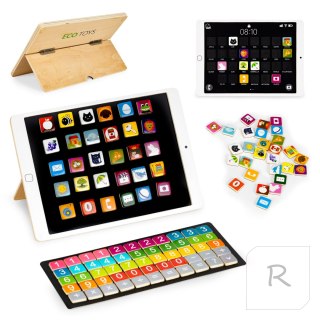 Drewniany tablet edukacyjny tablica magnetyczna ECOTOYS