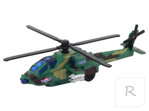 Helikopter Wojskowy Śmigłowiec Militarny Aluminiowy Mix Dźwięk Światła