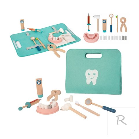 TOOKY TOY Zestaw Małego Dentysty Walizka Lekarza 19 el. FSC