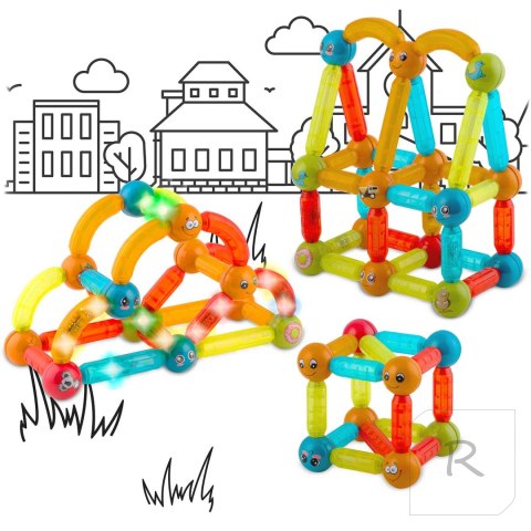 Klocki magnetyczne z podświetleniem RK-767 Ricokids