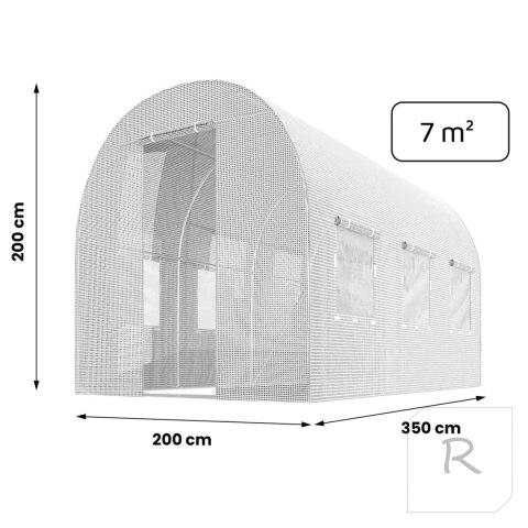 Folia na tunel ogrodowy 2x3,5m (7m2) biały Plonos