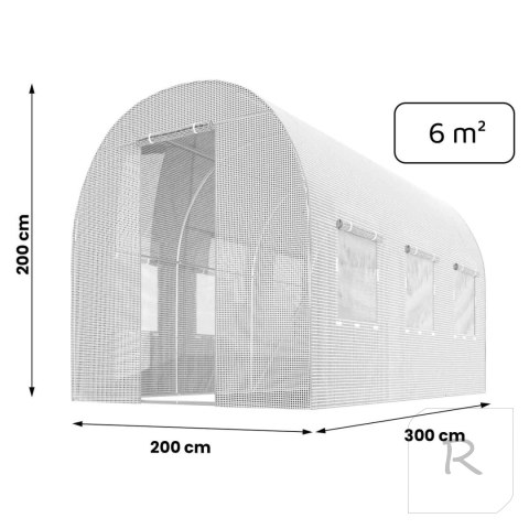 Folia na tunel ogrodowy 2x3m (6m2) biała Plonos