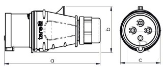WTYKA IZOLACYJNA PRZENOŚNA 16A 400V 3P+N+Z IP44 TAREL