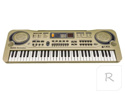 Keyboard MQ-811 Organki, 61 Klawiszy, Zasilacz, Mikrofon, USB