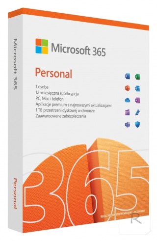 365 Personal PL P10 1Y 1User/5Devices Win/Mac Medialess Box QQ2-01752 Zastępuje P/N: QQ2-01434