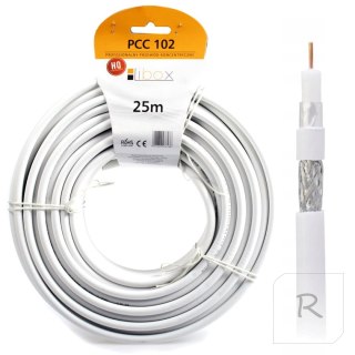 KABEL PRZEWÓD KONCENTRYCZNY ANTENOWY PCC102 CU 25M MIEDŹ CU TV SAT 4K LTE