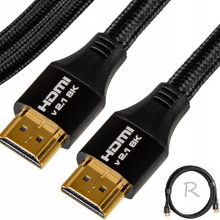 Kabel HDMI 2.1 8K 240Hz PRZEWÓD ULTRA HIGH SPEED 48Gbps eARC FHD 3m