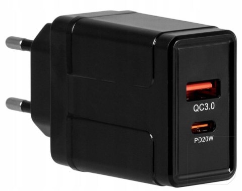 SZYBKA ŁADOWARKA SIECIOWA USB USB-C QC 3.0 + PD MOCNA 38W