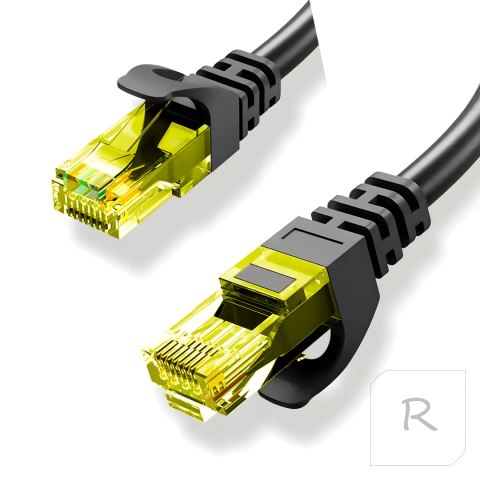 Kabel Sieciowy Lan Cat6 Przewód Internetowy Cat 6 UTP RJ45 Kat Czarny 1,5 m