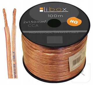 KABEL PRZEWÓD GŁOŚNIKOWY PROFESJONALNY AUDIO HQ OFC 2x1,5mm CCA 100m