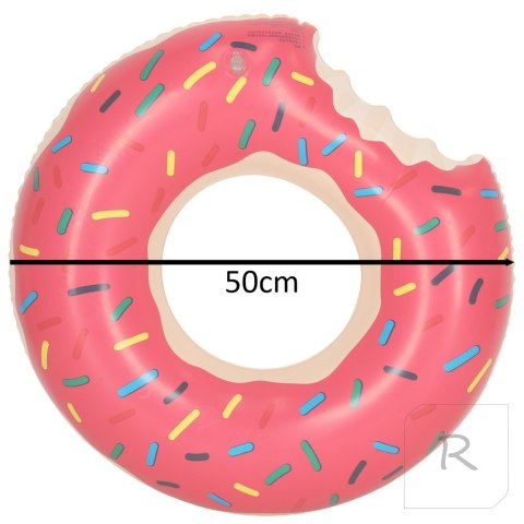 Koło Dmuchane dziecięce Donut 50cm różowe