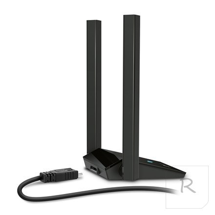 TP-LINK | Bezprzewodowy adapter USB o wysokim wzmocnieniu AX1800 z dwiema antenami | Archer TX20U Plus | 802.11ax | Porty Ethern