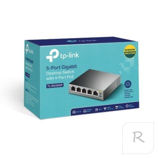 TP-LINK Switch TL-SG1005P Unmanaged, Desktop, 1 Gbps (RJ-45) ports quantity 5, PoE ports quantity 4, Power supply type External