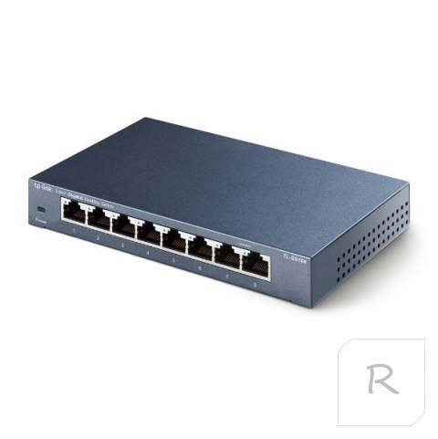 TP-LINK Switch TL-SG108 Unmanaged, Desktop, 1 Gbps (RJ-45) ports quantity 8, Power supply type External