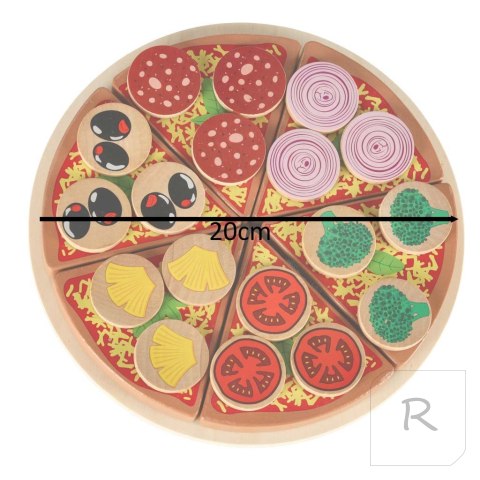 Pizza drewniany zestaw do zabawy z akcesoriami