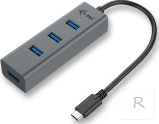 USB-C Metal 4-portowy HUB USB 3.0 4x USB 3.0