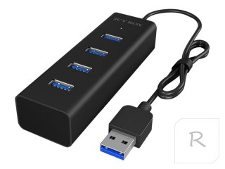 ICYBOX IB-HUB1409-U3 IcyBox 4-portowy Hub USB 3.0 Hub, Czarny