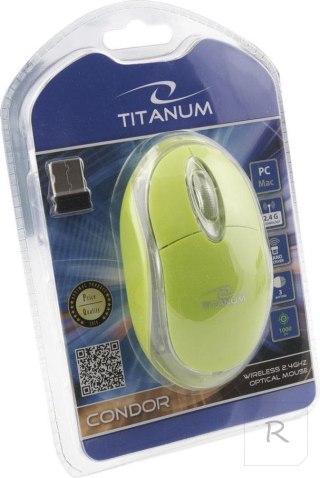 Mysz Bezprzewodowa TITANUM Condor 3D Zielony TM120G