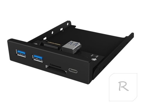 ICYBOX IB-HUB1417-i3 IcyBox 3-portowy Hub (2x USB 3.0, 1x USB Type-C), czytnik kart miniSD/SD, czarny