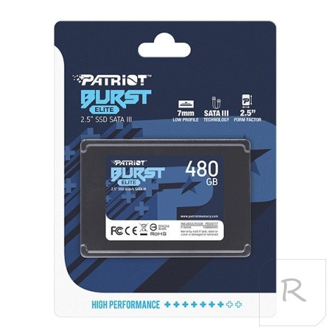 Dysk SSD PATRIOT Burst Elite (2.5″ /480 GB /SATA III (6 Gb/s) /450MB/s /320MS/s)