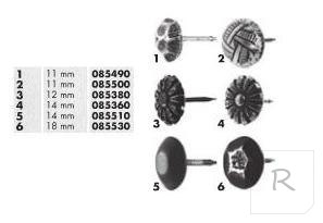 PINEZKI TAPICERSKIE Z ŁBEM OZDOBNYM 11MM 085490